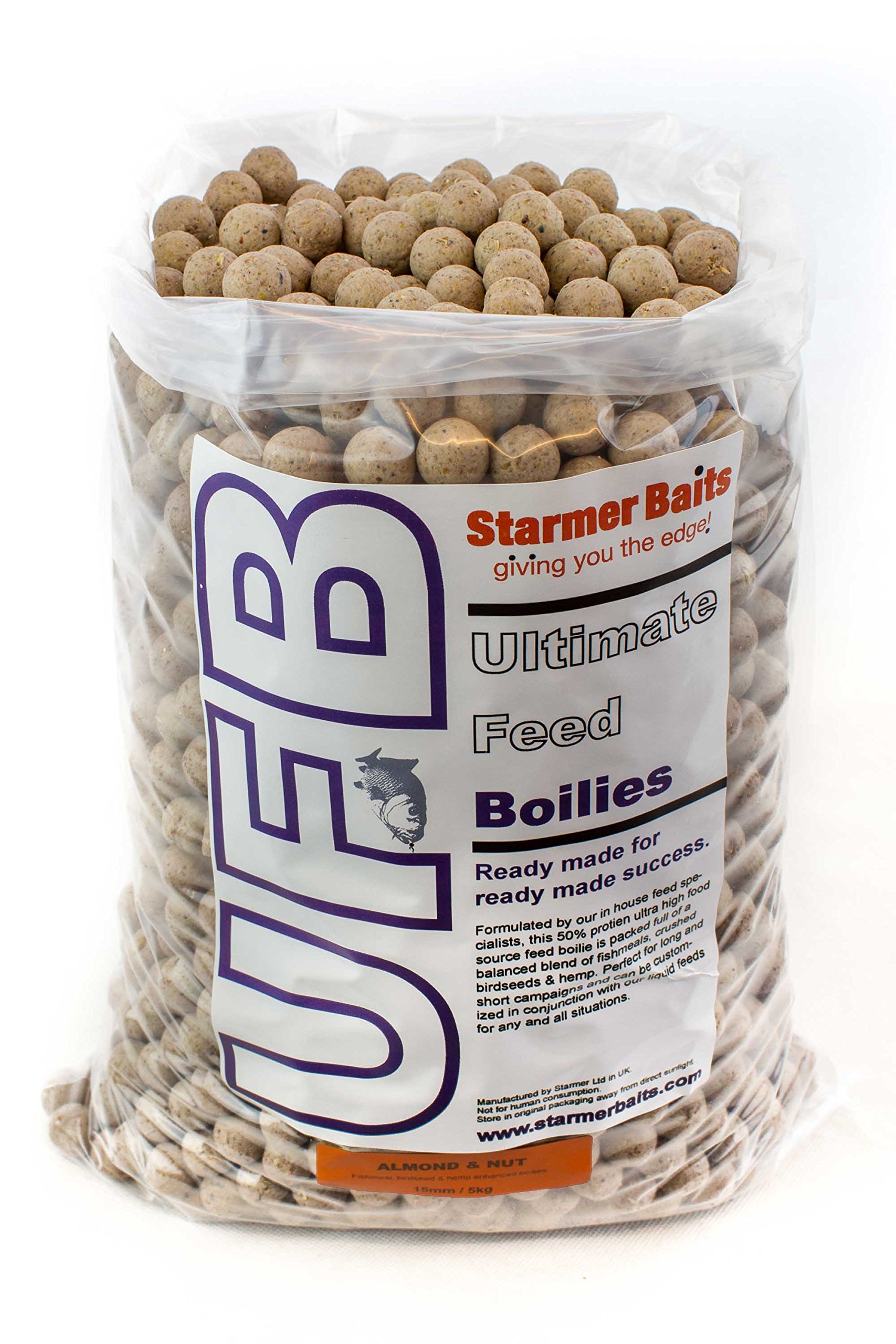 starmerbaits Ultimate feed boilies / 15mm / 5kg / Almond & nut โ image 1