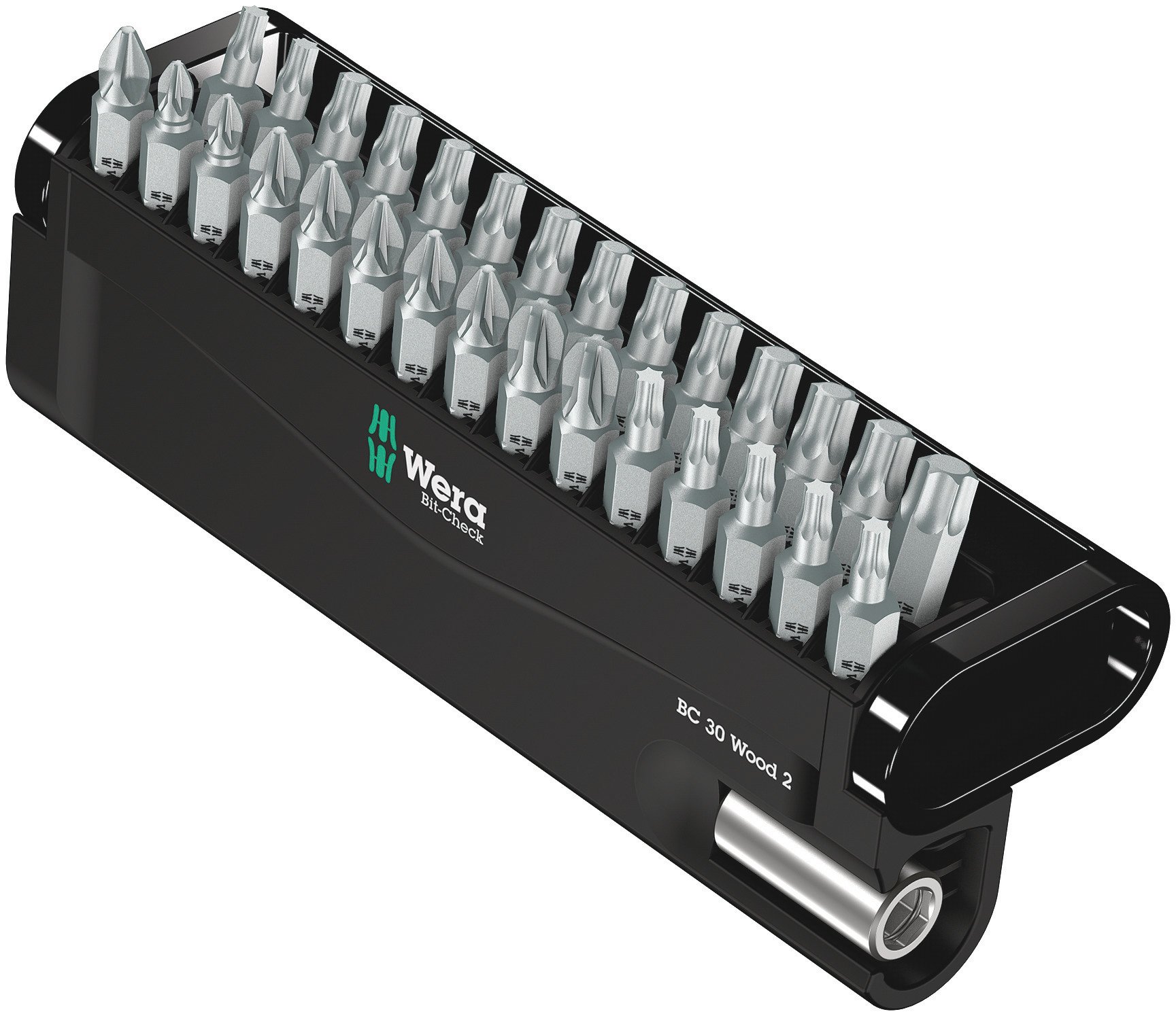 Wera 05057432001 Bit-Check 30 Wood 2, 30 pièces, Or/gris