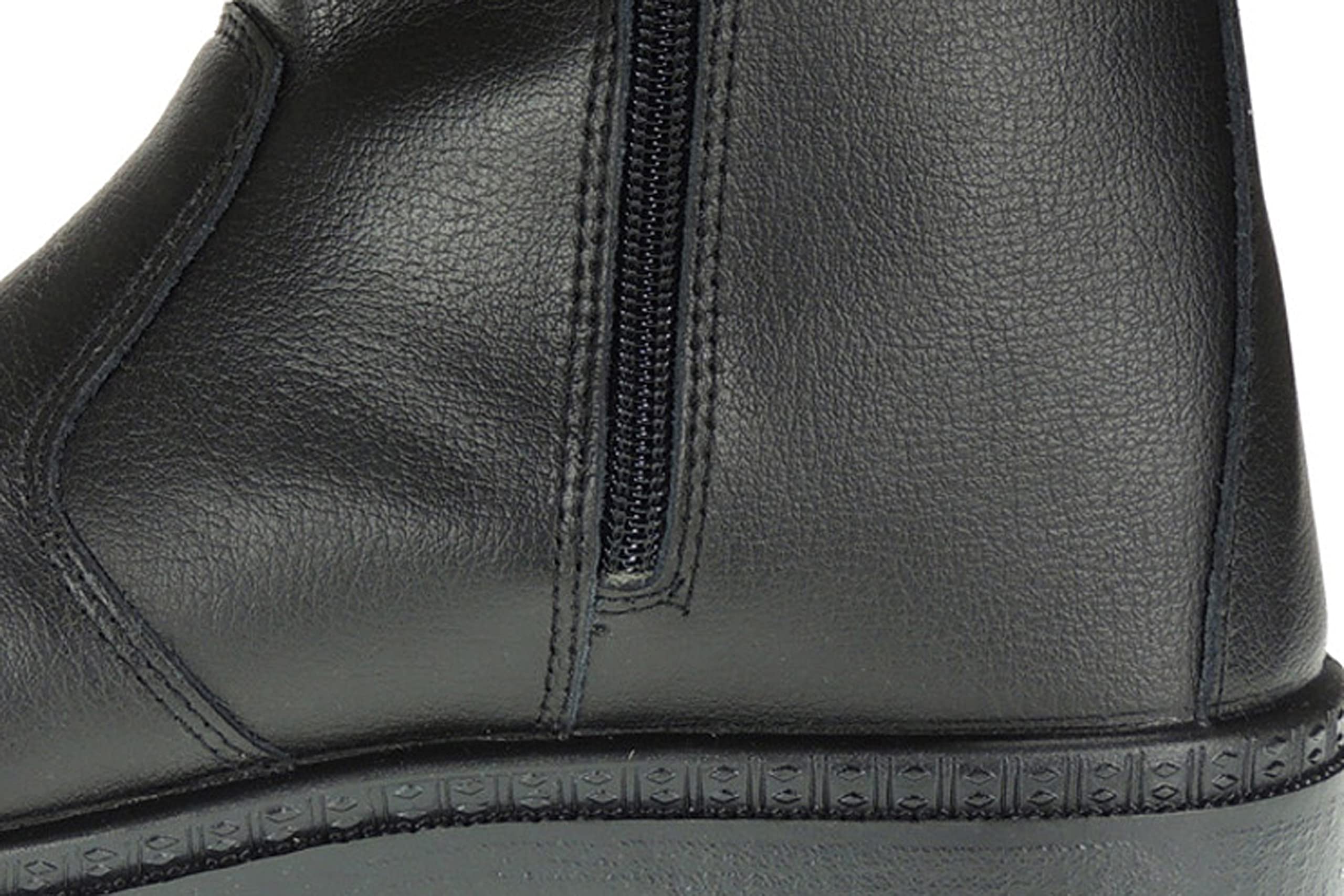 Calzados Romero POSTIGO | Bota Para Trabajos De Granja y Ganadería. En Piel Para Hombre. Caña De Media Altura y Cremallera. Negro talla 40