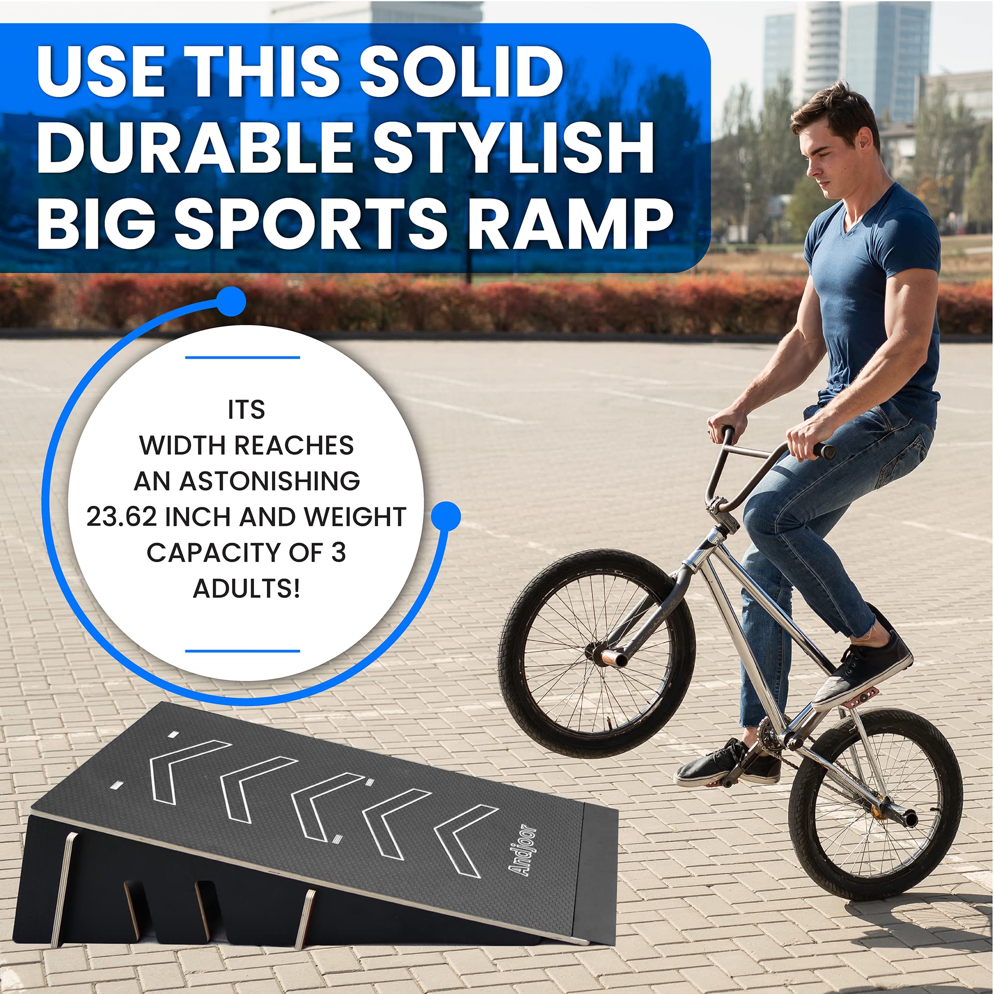 Andjoor Skateboard ramp Bike ramp Scooter ramp Skate ramp RC ramp BMX ...