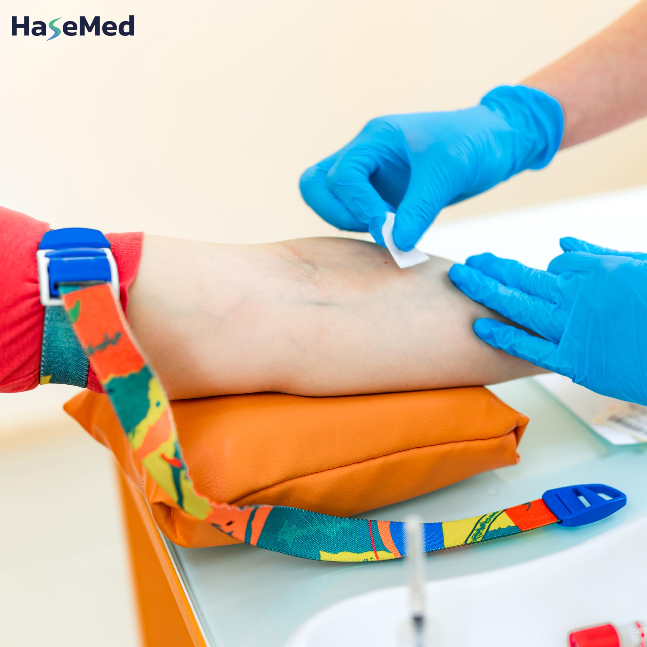 HaseMed Venenstauer, metallfrei, latexfrei, bunt – 3 Stück Tourniquet für medizinische Anwendungen, elastisch und sicher, ideal für Notfälle und Krankenhäuser