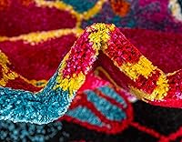 Vista 8 de Unique Loom colección Lyon - Alfombra de área de diseño floral, estilo moderno