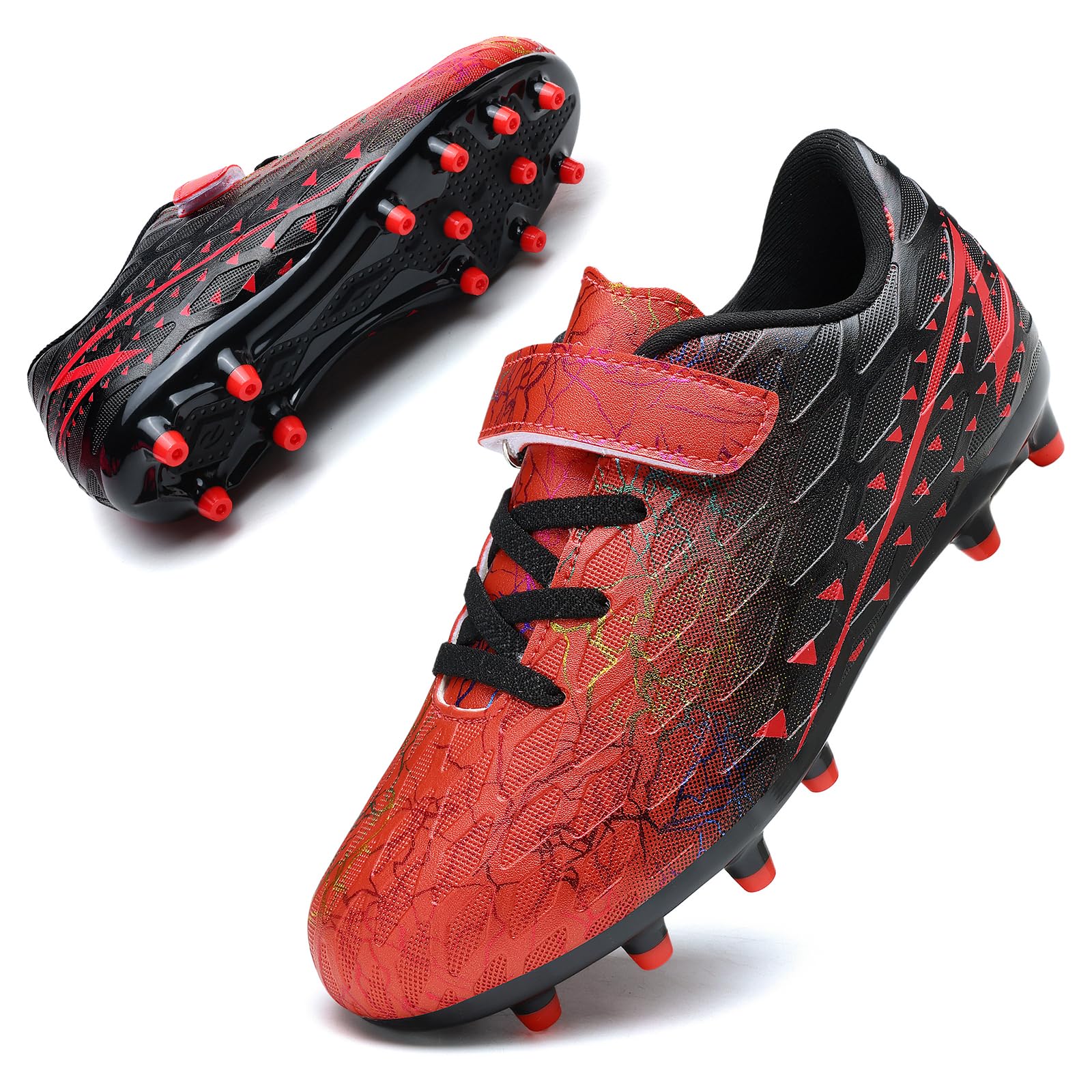 Boys Football Boots Shoes Kids Girls FG/AG Soccer Athletics Training Sport Running Shoes Profession Competition Teenager Indoor Outdoor Cleats Sneakers for Unisex — view 12