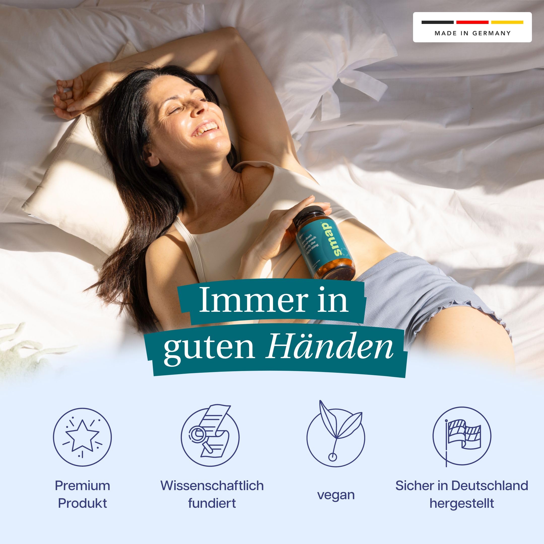 everydays – smap® Tabletten – 100% reiner Aminosäuren Komplex hochdosiert – vegan & in Deutschland hergestellt – kristalline Aminosäuren gewonnen aus Fermentation (180 Tabletten)