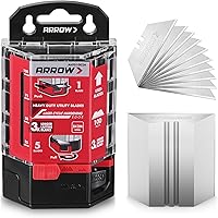Arrow 100-Pack SK2 Steel Utility Knife Blades - Sharp Durable Box Cutter Blades with Dispenser for DIY Crafts Cutting