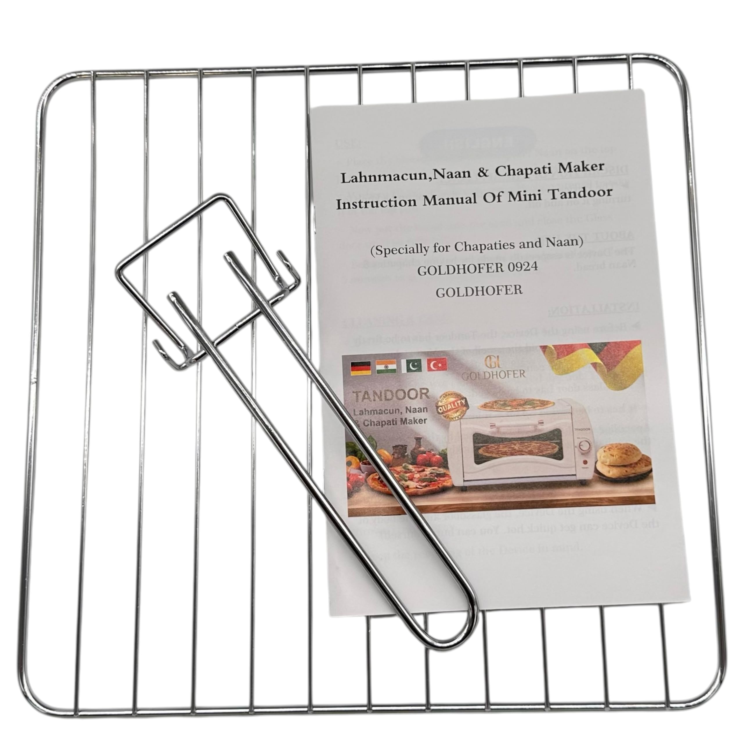 Cremeweißer Goldhofer Elektrischer Premium Tandoor Ofen mit Grillrost ohne Backblech! – Authentischer Geschmack, einfach zu Hause! NEU & EXLUSIV IN CREMEWEIß!
