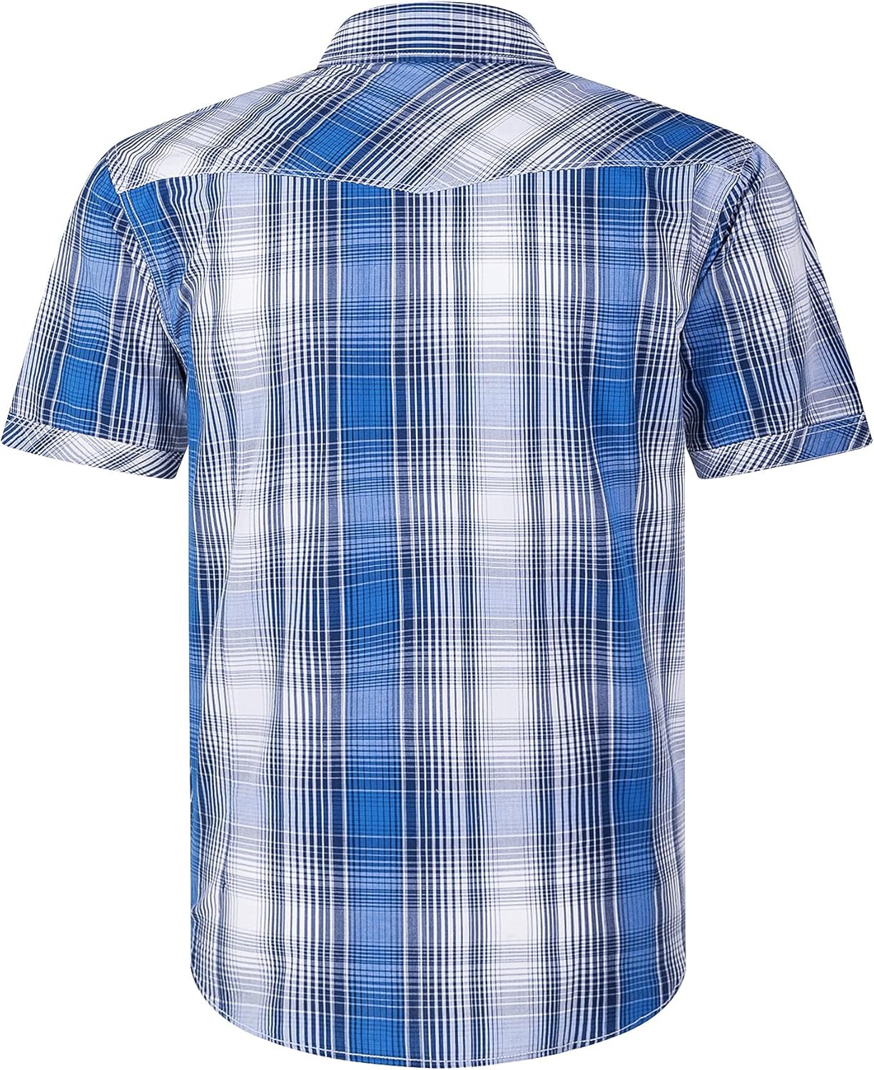 Men's Western Snap Casual Shirt Two Pocket Short Sleeve Shirt - Image 2