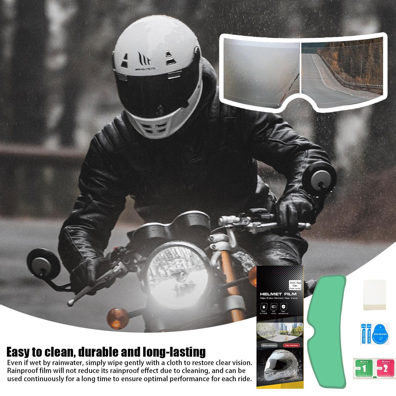 cold weather motorcycle helmet accessories Visor Anti Fog Stickers - Clear Visor Rain Proof Film Anti Fog Insert Sticker Model Family:Trek 6300 Wilson Sports Travel Football the rain has been STATE Back-to-School 2025