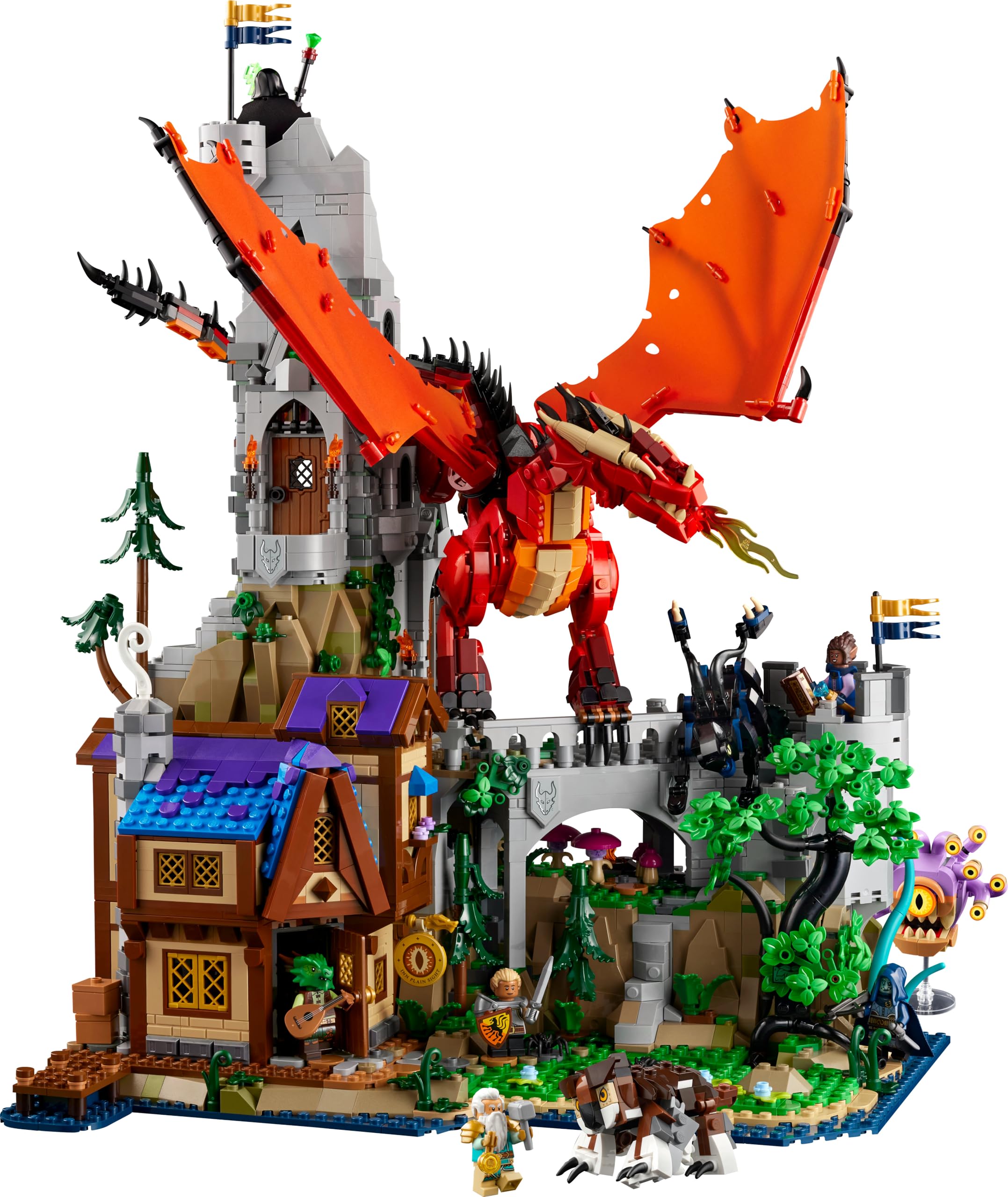 LEGO Ideas Dungeons & Dragons: Die Sage vom Roten Drachen, Bauset für Erwachsene, Dungeons and Dragons Geschenkideen für Fans, Fantasy-Bauset, kreative Aktivität 21348
