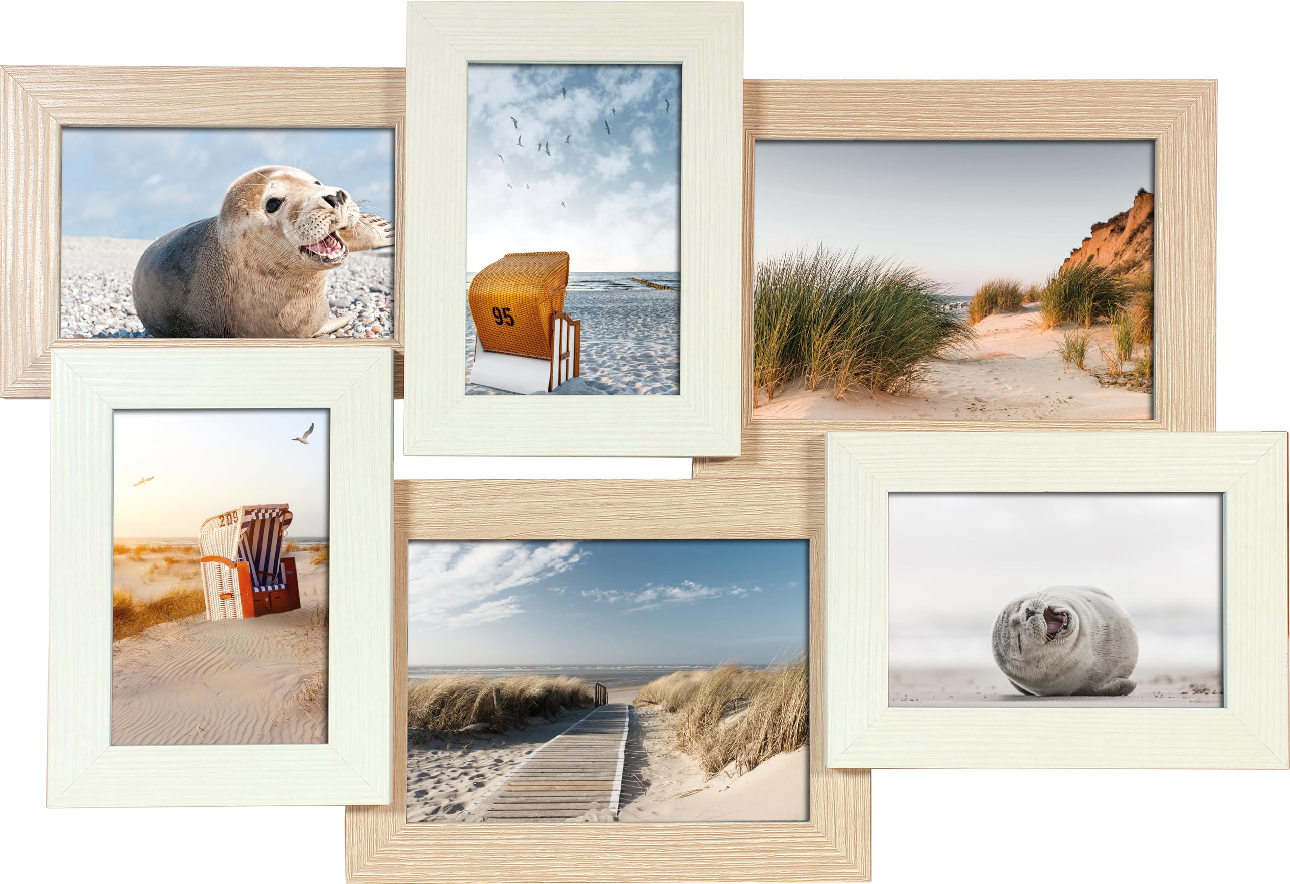 Cornice Portafoto Wackadoo In Legno Bianco 4 Foto 10x15 – Design Famiglia – FSC Certificato - 6