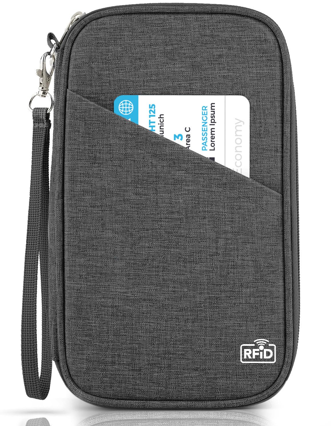 Passport Holder Family, Women RFID Blocking Passport Wallet, Travel Essentials Premium Wallets, Waterproof Passport Holders Bag for Men Traveling, Travel Document Organizer Credit Cards Case-image-13