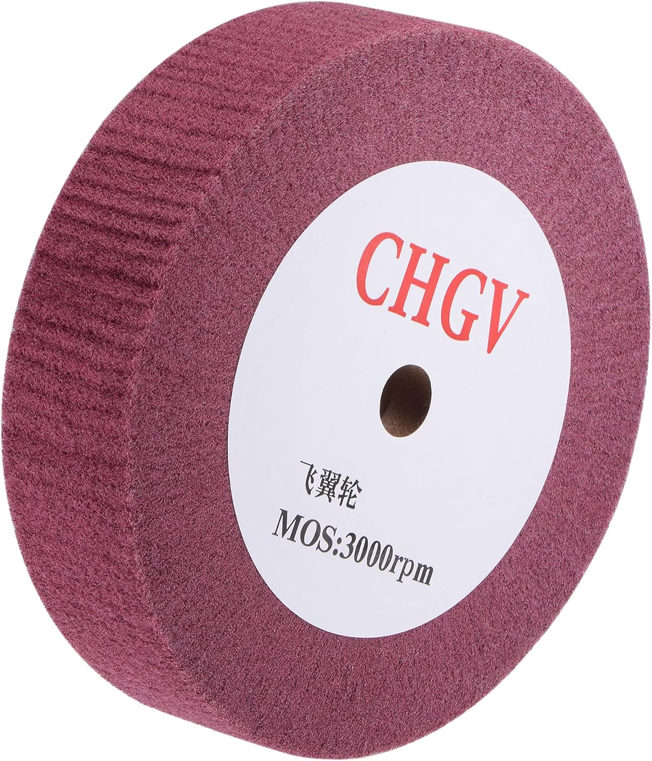 uxcell 200mm x 50mm 320 Grit Non-Woven Polishing Burnishing Wheel Nylon Wire Drawing Abrasive Flap Wheel for Stainless Steel Copper Red