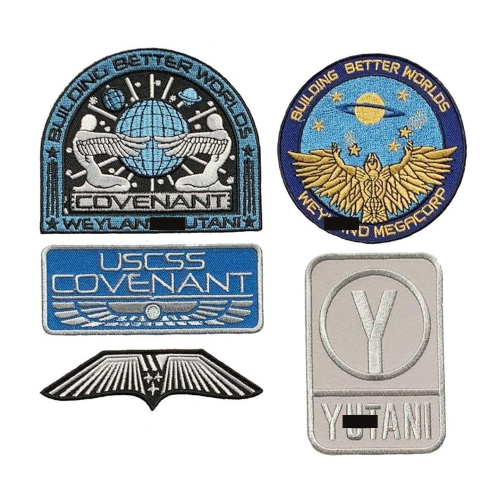 Alien Movie USCSS Covenant Weyld Yutni Patch (5PC Bundle - Iron on Sew on)