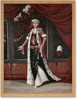 Artery8 Jean Baptiste Vanmour The Sultana Mother Painting Art Print Framed Poster Wall Decor 12x16 inch