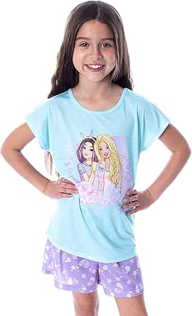 Amazon.com: INTIMO Barbie - Conjunto de pijama de 2 piezas para niña ...