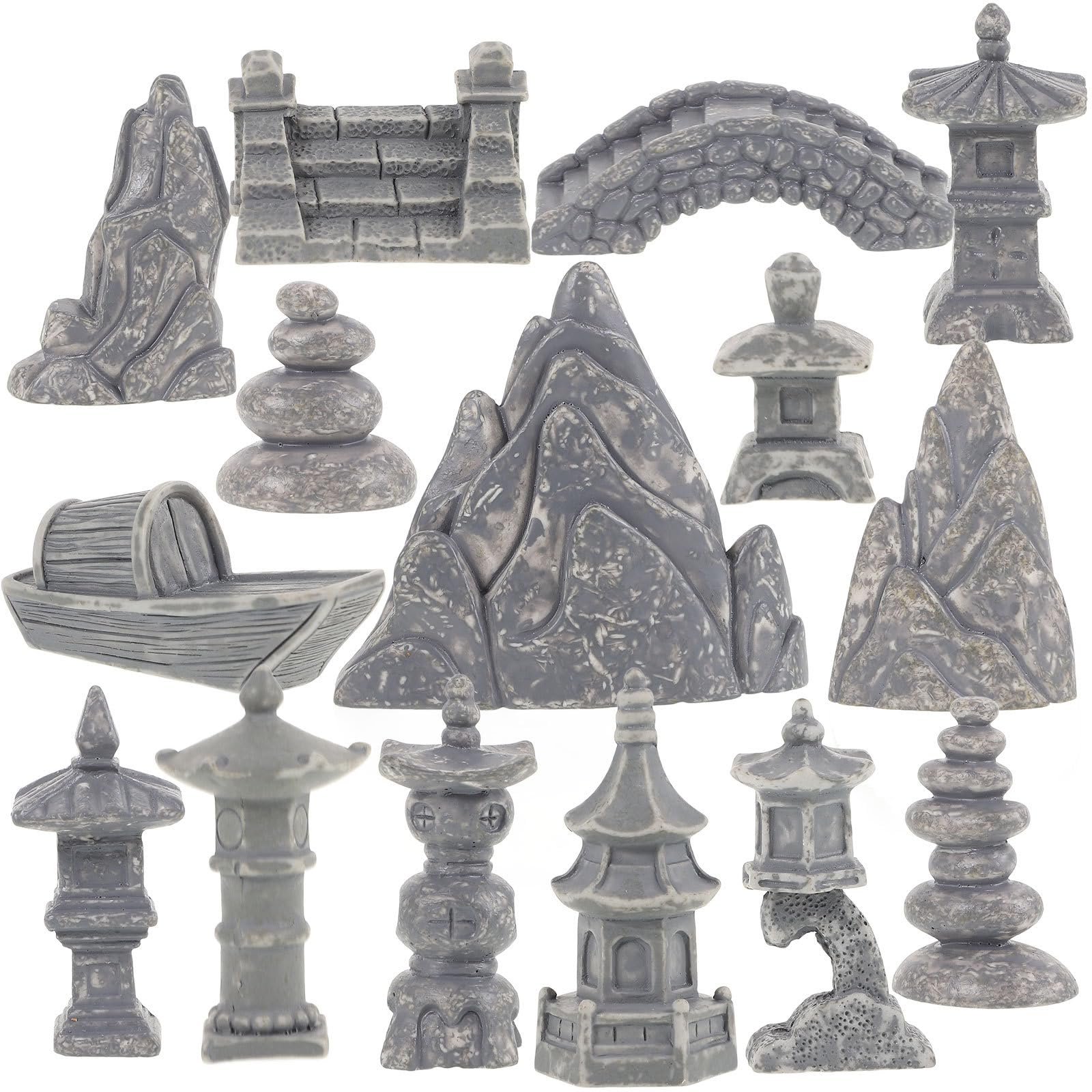 Pagode miniature SOLUSTRE en résine : ornement zen aux détails exquis pour bonsaï