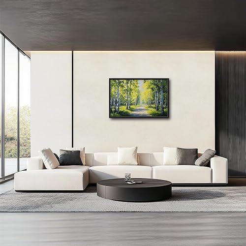 Miniatura 4 de Crekviy Arte de Pared de Árbol de Abedul Grande para Sala de Estar Gran Decoración de Pared de Bosque de Árboles de Abedul Paisaje Natural