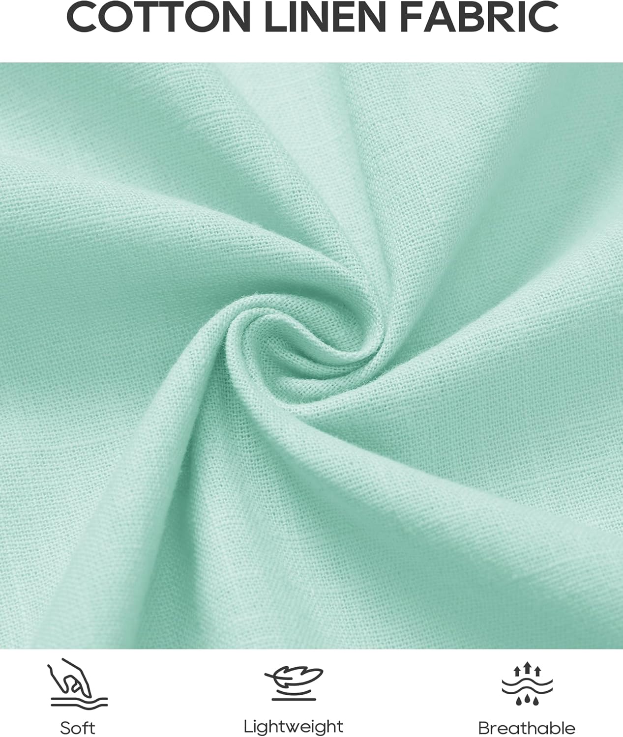 Alimens & Gentle Mens Linen Shirt Short Sleeve Casual Untucked Button Down Cotton Shirts Lightweight Beach Tops Summer - Image 5