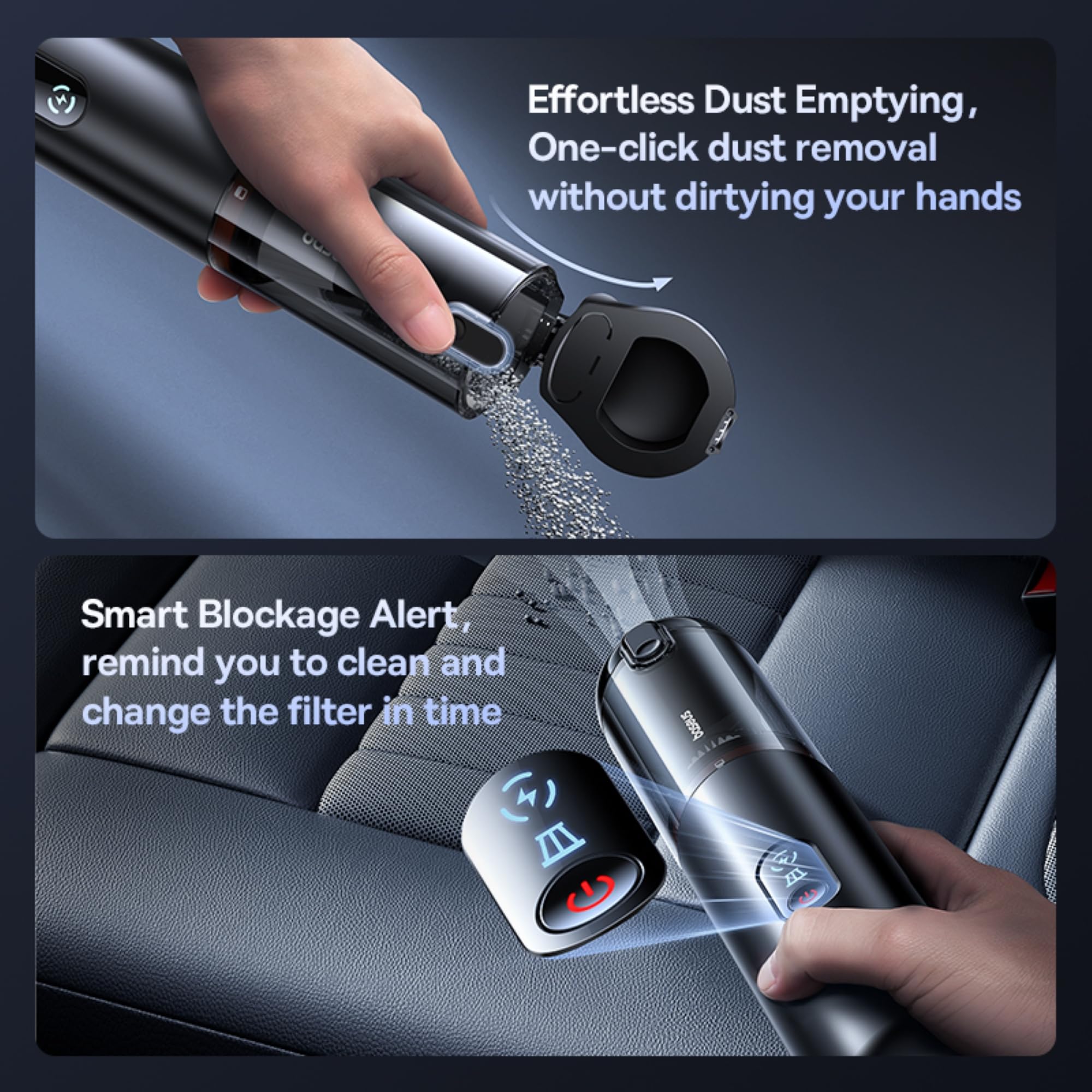 Cordless Car Vacuum Cleaner Baseus A5 16000Pa (Black)