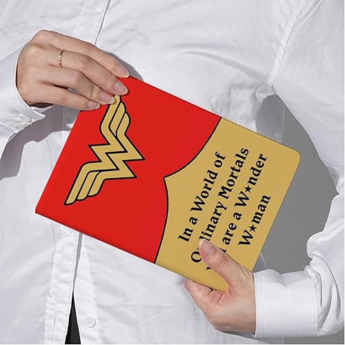 Miniatura 6 de ZWYQWN Regalo inspirado en la Mujer Maravilla, cuaderno de cuero de superhéroe para mujeres y niñas, amantes de las películas de televisión, regalos
