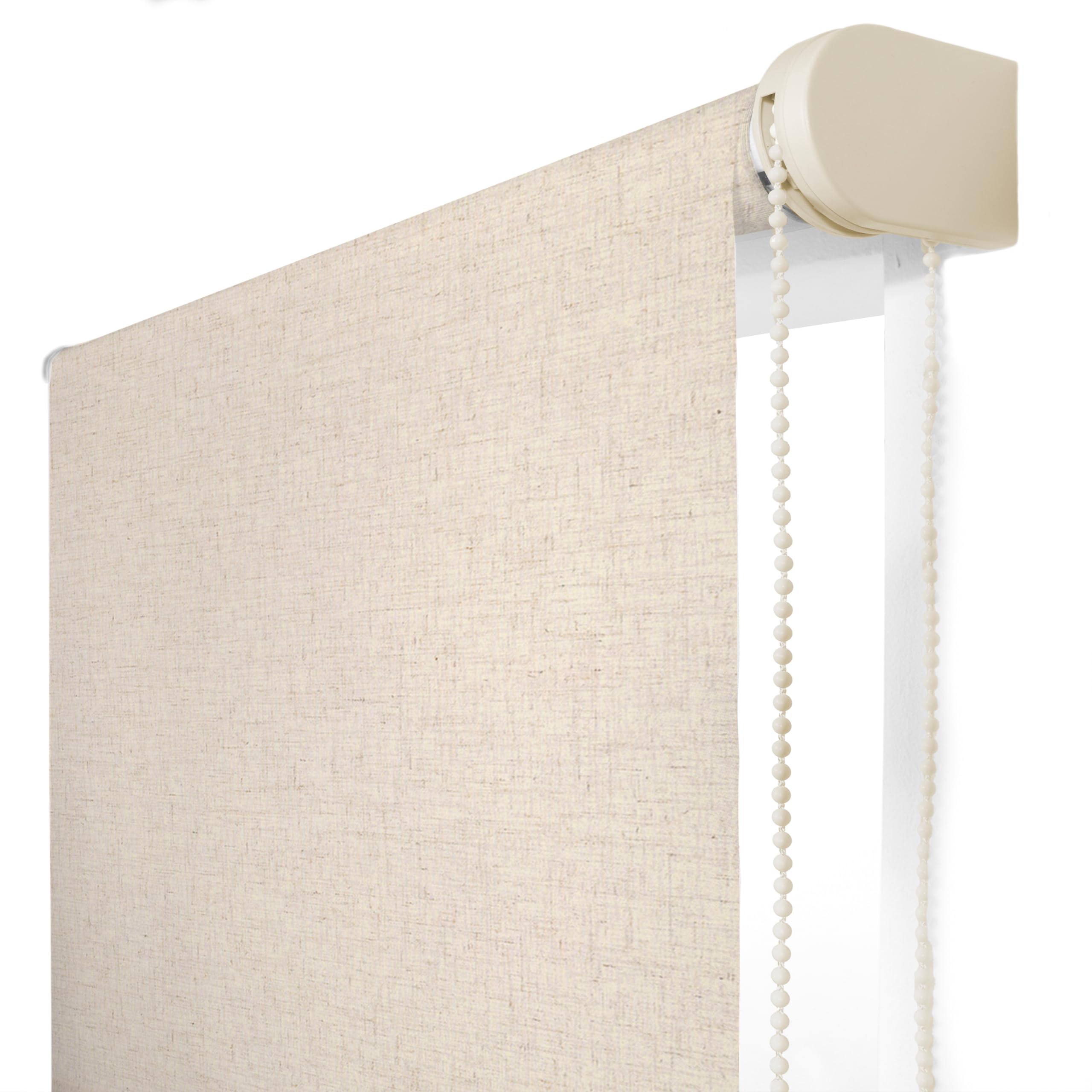 Blindecor Store Enrouleur occultant de qualité supérieure sur Mesure Couleur Lin 130 x 220 cm (l x h) Dimensions du Tissu 127 x 215 cm Store Enrouleur Opaque avec Tube de 38 mm