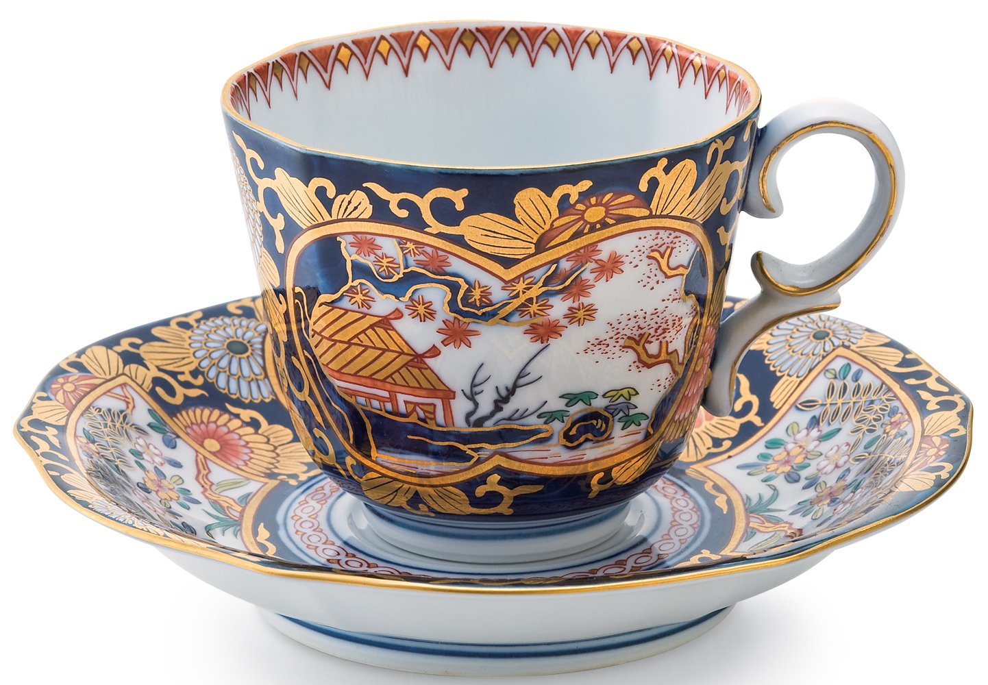 有田焼 賞美堂本店 極錦金彩古伊万里様式 紅茶碗皿 S-3047 有田焼 極