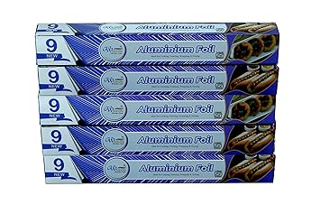 Wholesome Premium Aluminium Foil 9 New (6 Mtrs. x 5=30 mtrs.) (11 Micron) (Pack of 5)