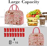 Vista 2 de Coobiiya - Lonchera para mujeres, caja de almuerzo para mujeres y hombres adultos, pequeña bolsa de almuerzo a prueba de fugas, linda, de gran