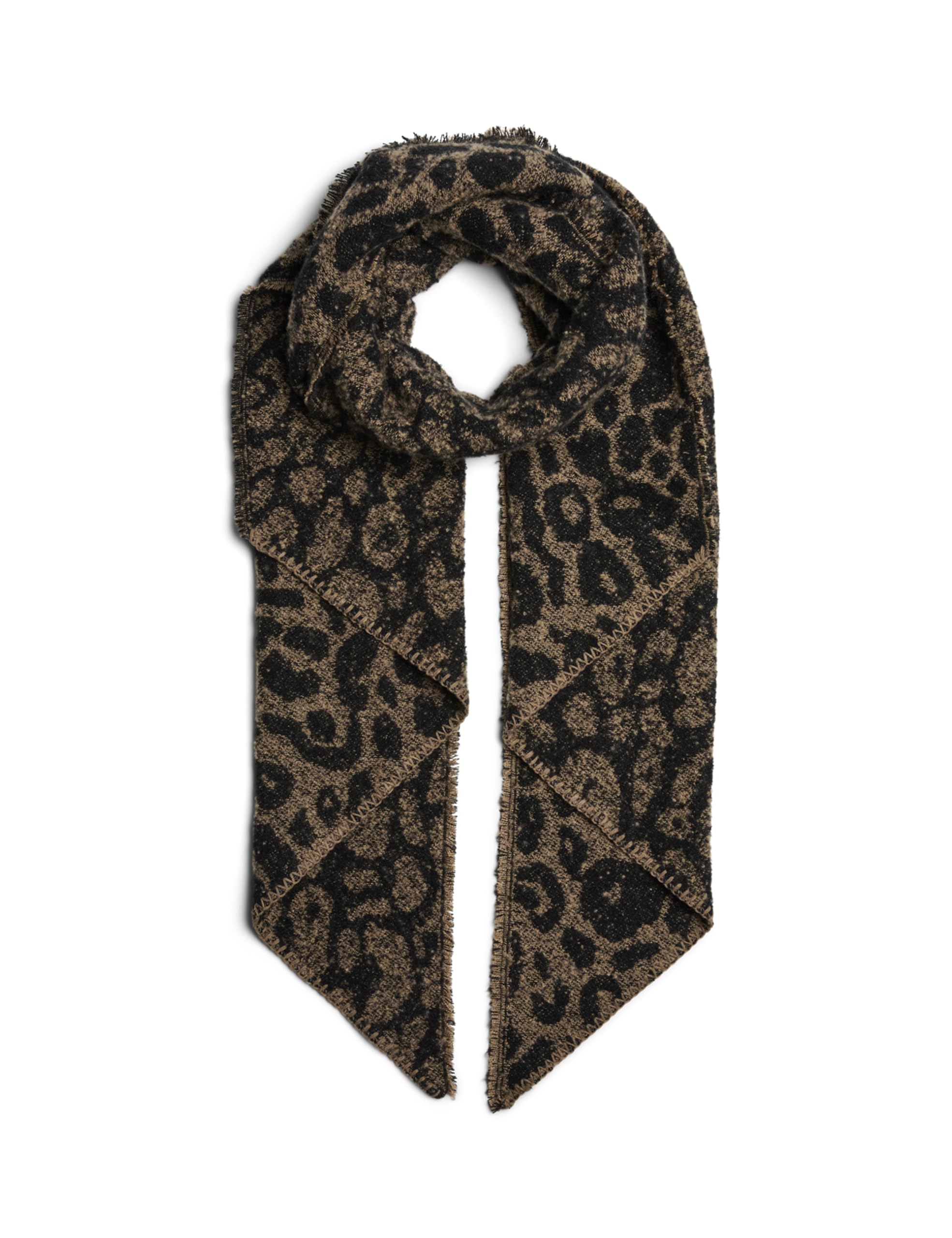 PIECES Pcpyron Women's Long Animal Scarf Noos BC Scarf, Tigers Eye/Aop: leo, One size