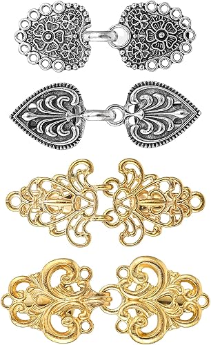 4 clips para suéter, clips vintage para chal, cierre de capa, clip para ropa para ajustar, cierres y cierres de suéter para cárdigans, clip de