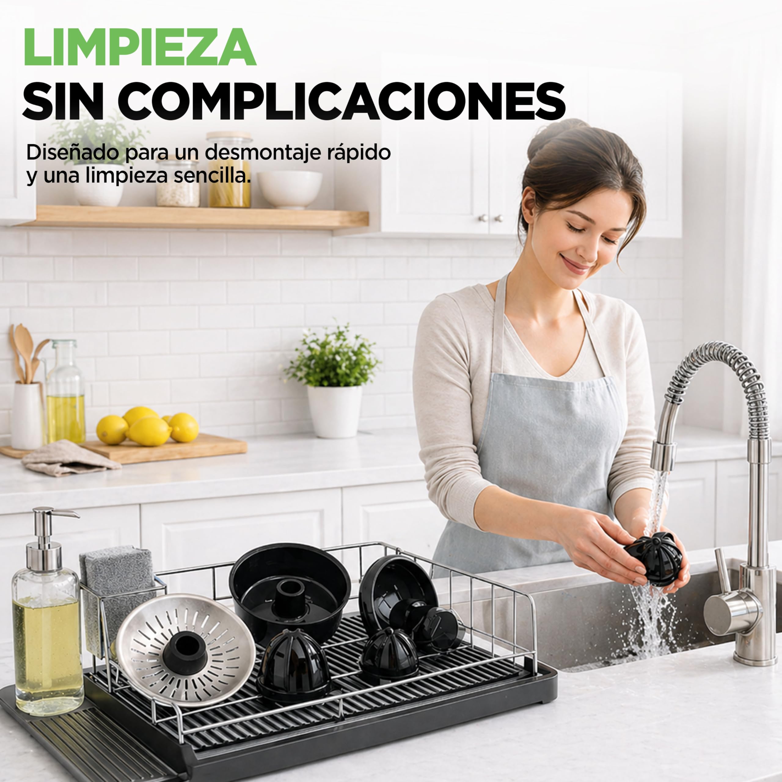 Nutrichef exprimidor de naranjas electrico, Zumo, Acero inoxidable, Con mango de presion manual, Filtro de pulpa ajustable, Apto para lavavjillas, Motor de 160W