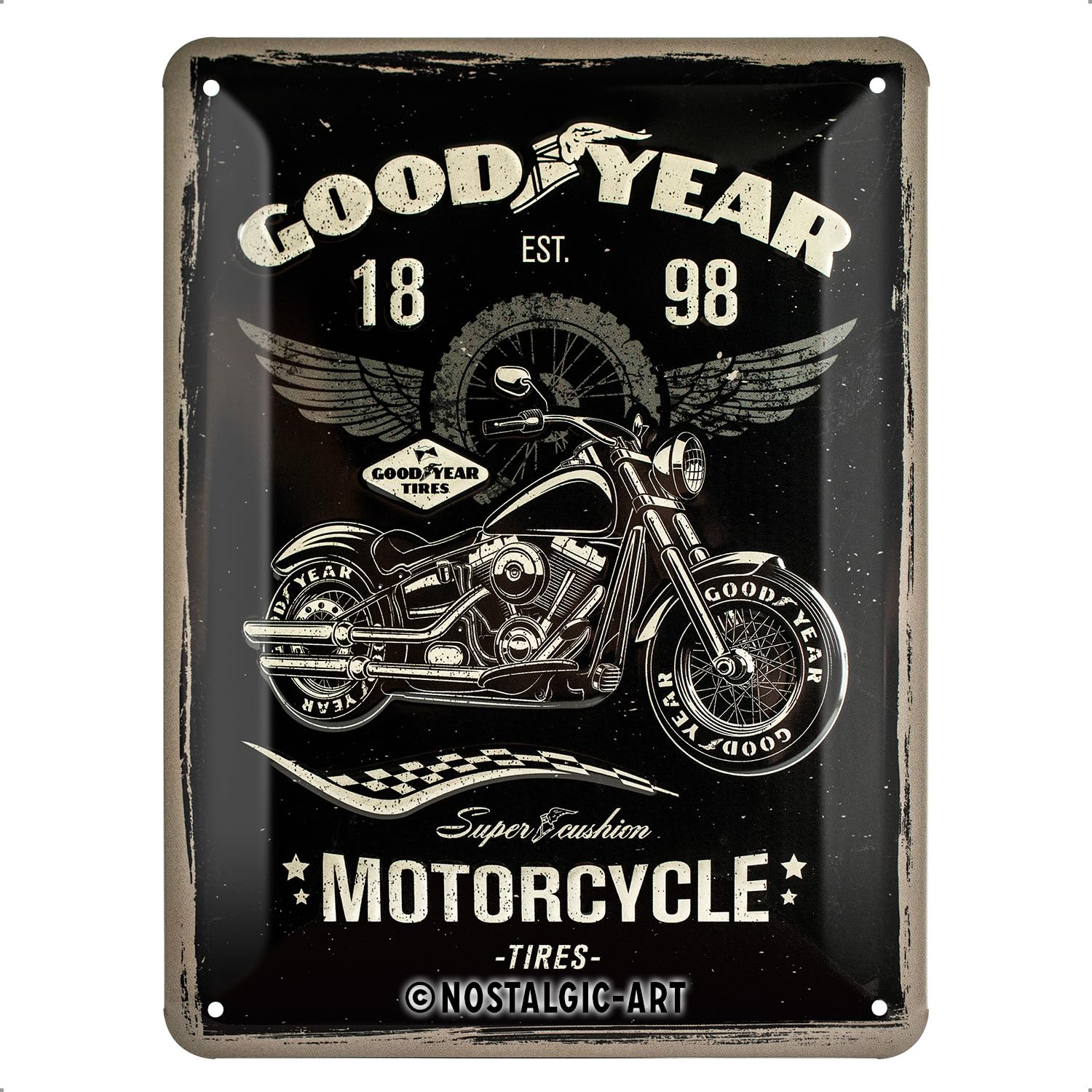 Plaque vintage Goodyear pour remplacer une déco murale vide
