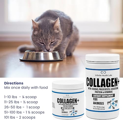 Miniatura 7 de Collagen Ultimate - Decoración de alimentos para perros o gatos con enzimas probióticos verdes calostro glucosamina omegas apoya las articulaciones