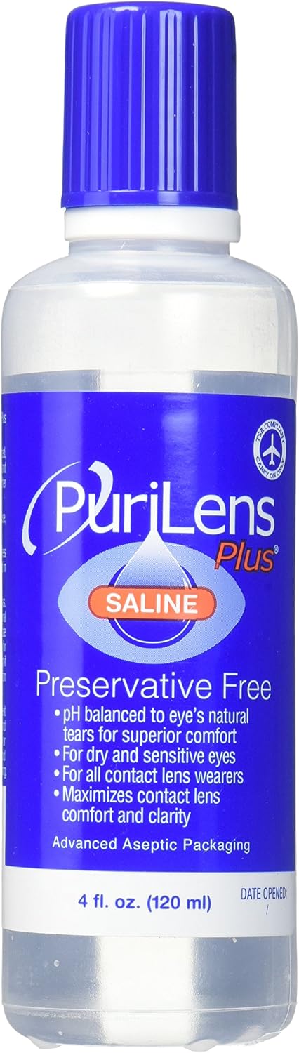 Purilens Plus Saline - Unisol 4 Replacement, 4 Fl Oz (Pack of 4)