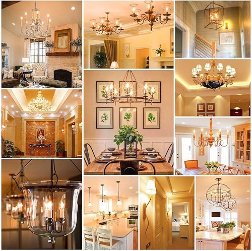 Miniatura 6 de Bombillas LED vintage para candelabros, luces nocturnas, E12 C22T, bombillas Edison para vela, filamento de llama, equivalente a 7 W, bombillas LED