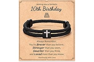 Inspirational Cross Bracelet for 10-13-16-18th Birthdays