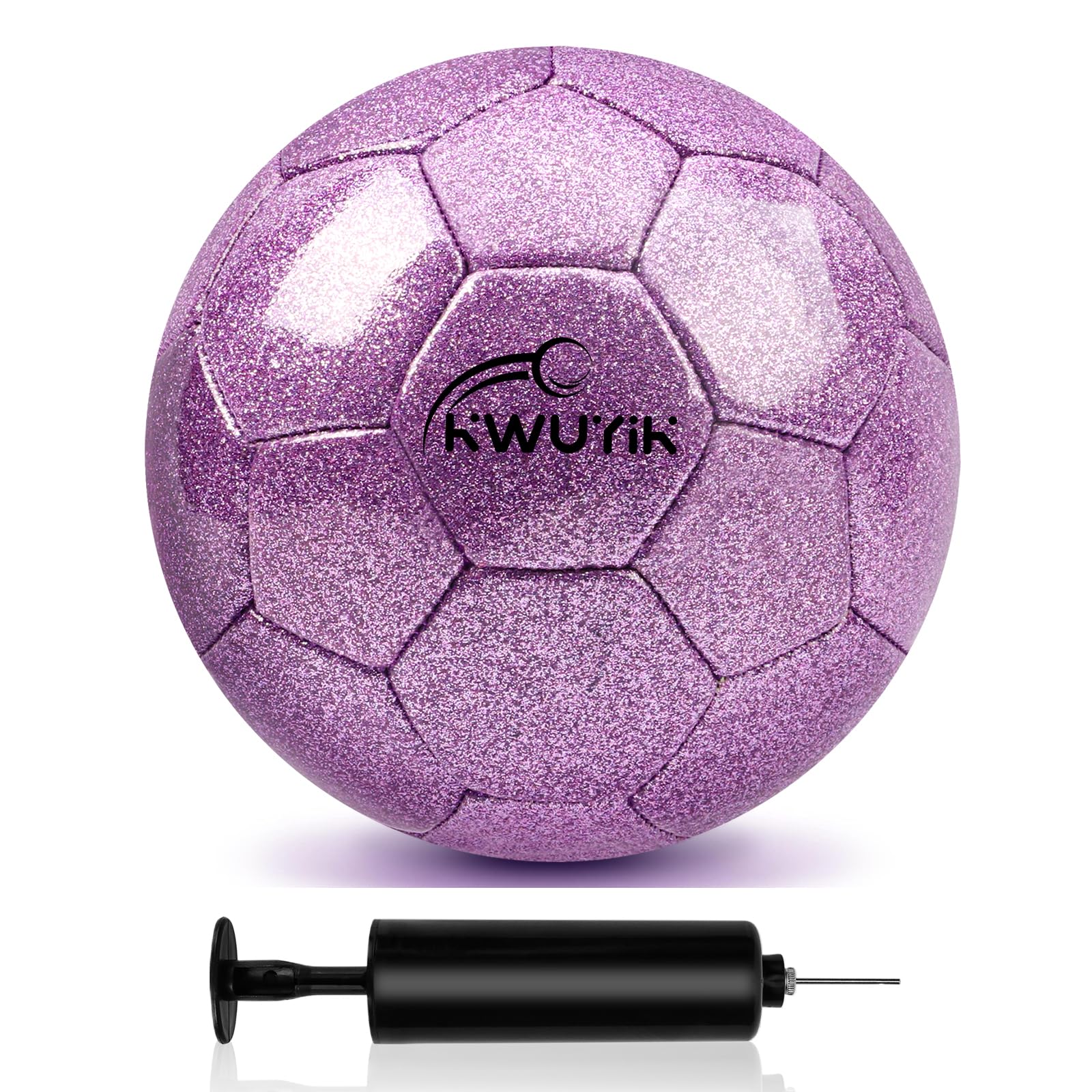 OKWUYiK Glitter Soccer Ball with Pump