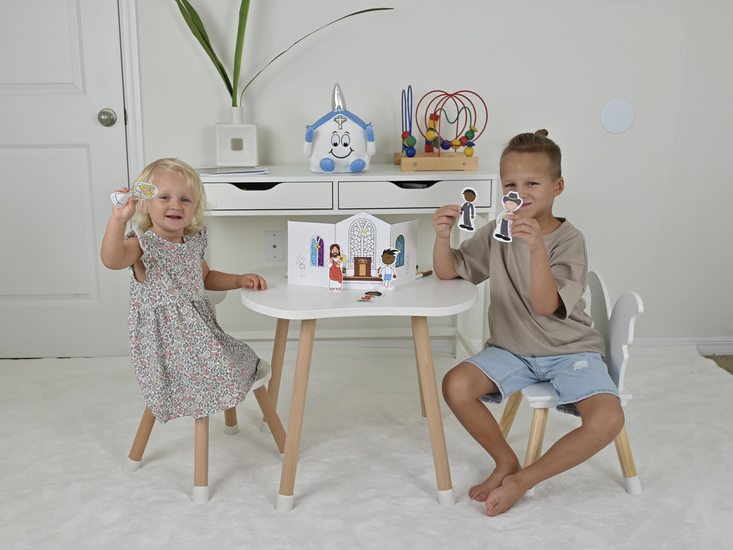 The Church Playhouse Company PlayChurch Parables Paper Dolls Set, 60+ Pieces, Holy Family Easter Wedding Play-Sets, Ages 4+