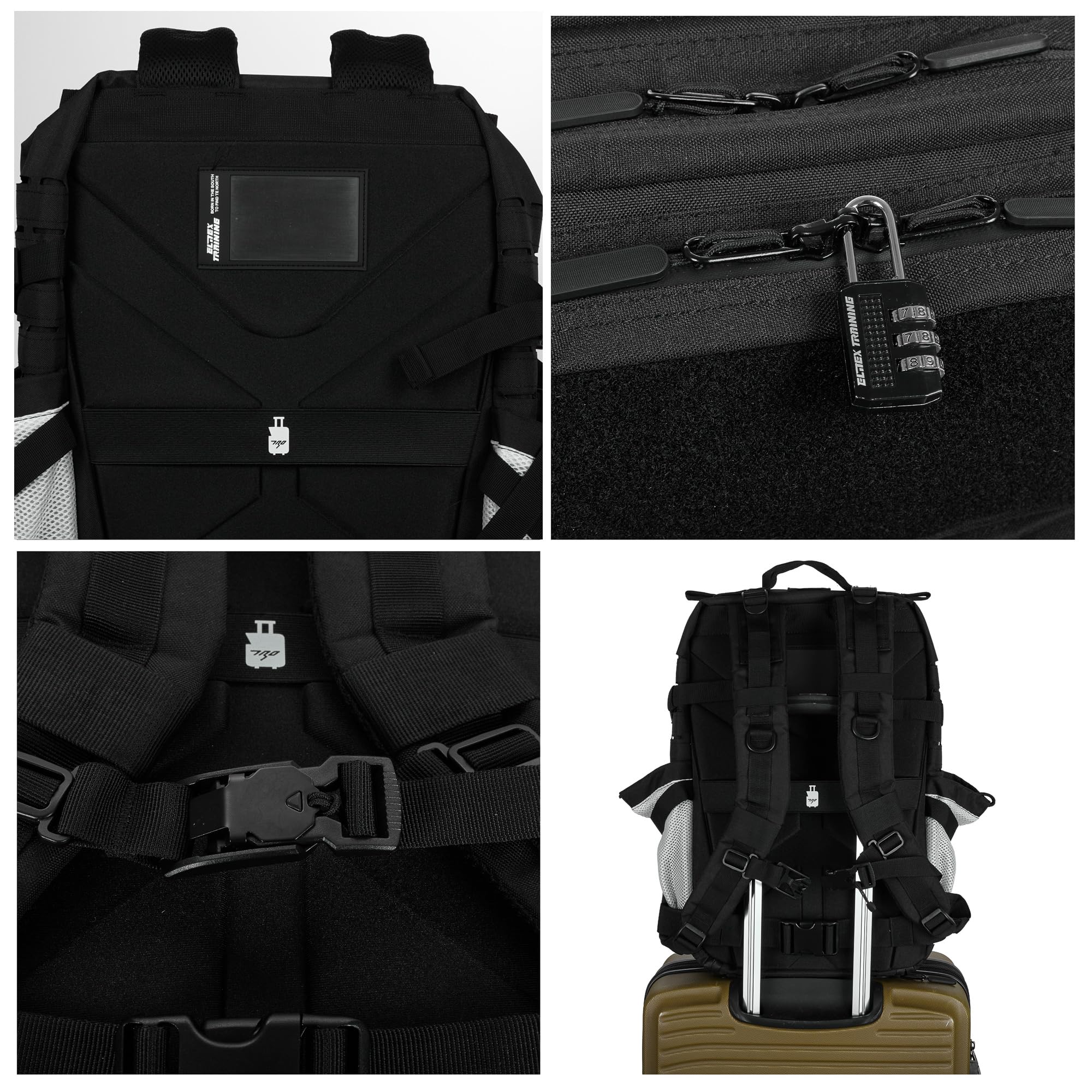 Plecak ELITRAINX V2 45L Taktyka wojskowa Wodoodporny trening przekrojowy Outdoor Travel Sport Siłownia Przenośny Oxford 900D firmy ELITEX TRAINING