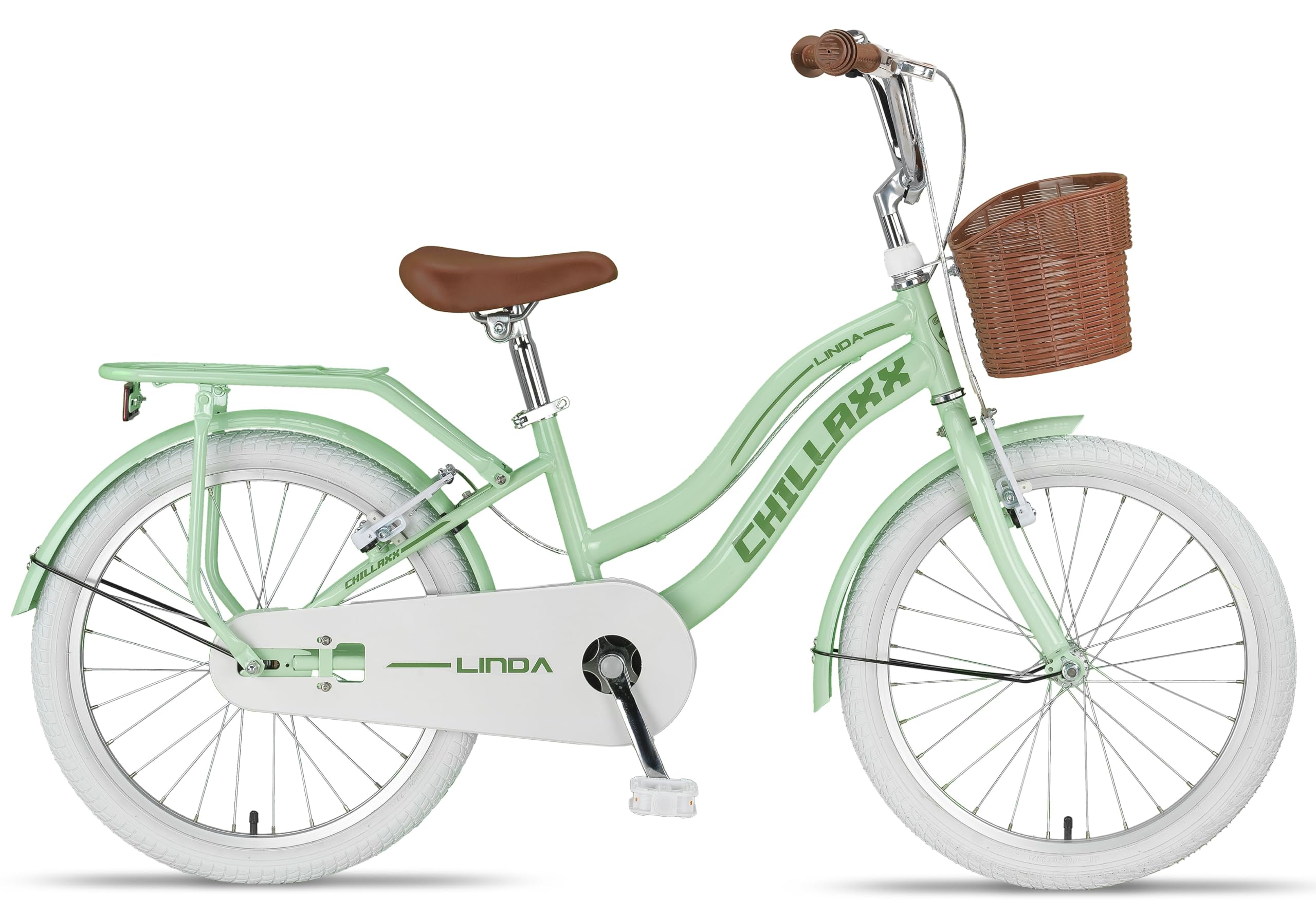 Chillaxx Bike Linda Premium Kinder City Bike in 20 Zoll - Fahrrad für Mädchen, Jungen, Hollandfahrrad Citybike Kinderfahrrad, geeignet für 6,7, 8, 9, 10, 11 Jahre