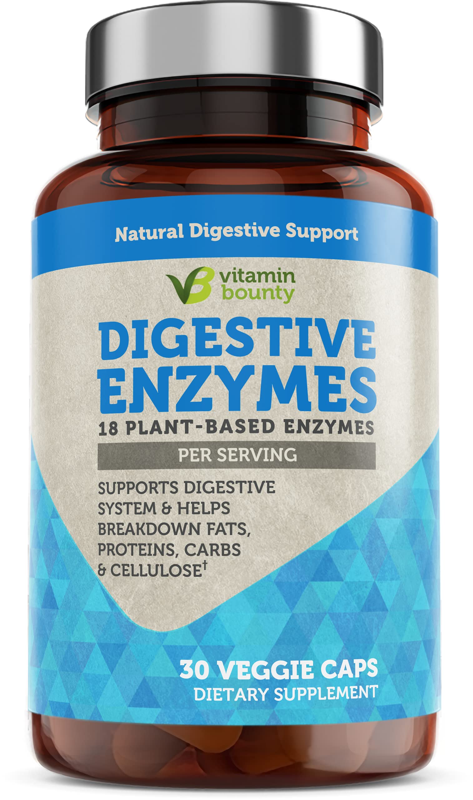 Digestive Enzymes, with 18 Ultra Plant Based Enzymes, Supplement to Aid