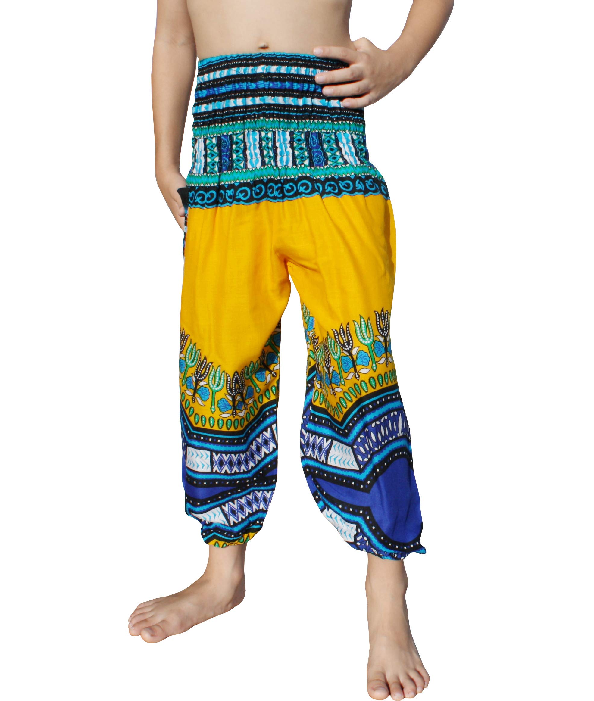 Full Funk Rayon Smock Waist Child Lounging Comfortable Elephant Aladdin Pants