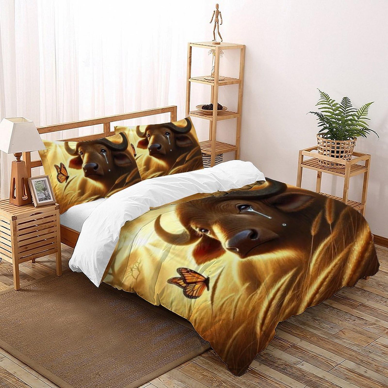 Housse de couette double coucher de soleil sauvage pour transformer l'ambiance d'une chambre ado
