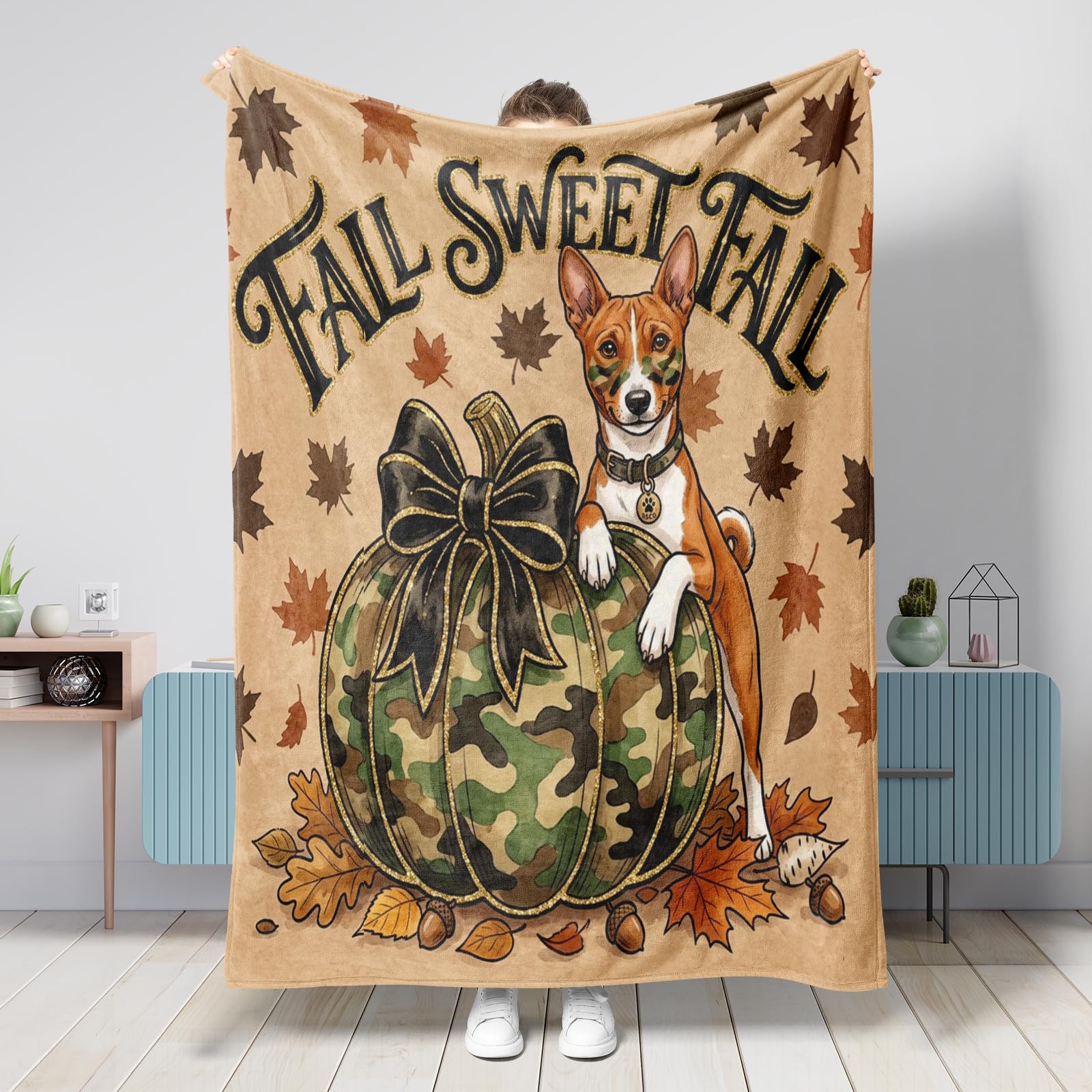 Couverture Basenji d'automne pour des soirées cocooning au salon ou des voyages