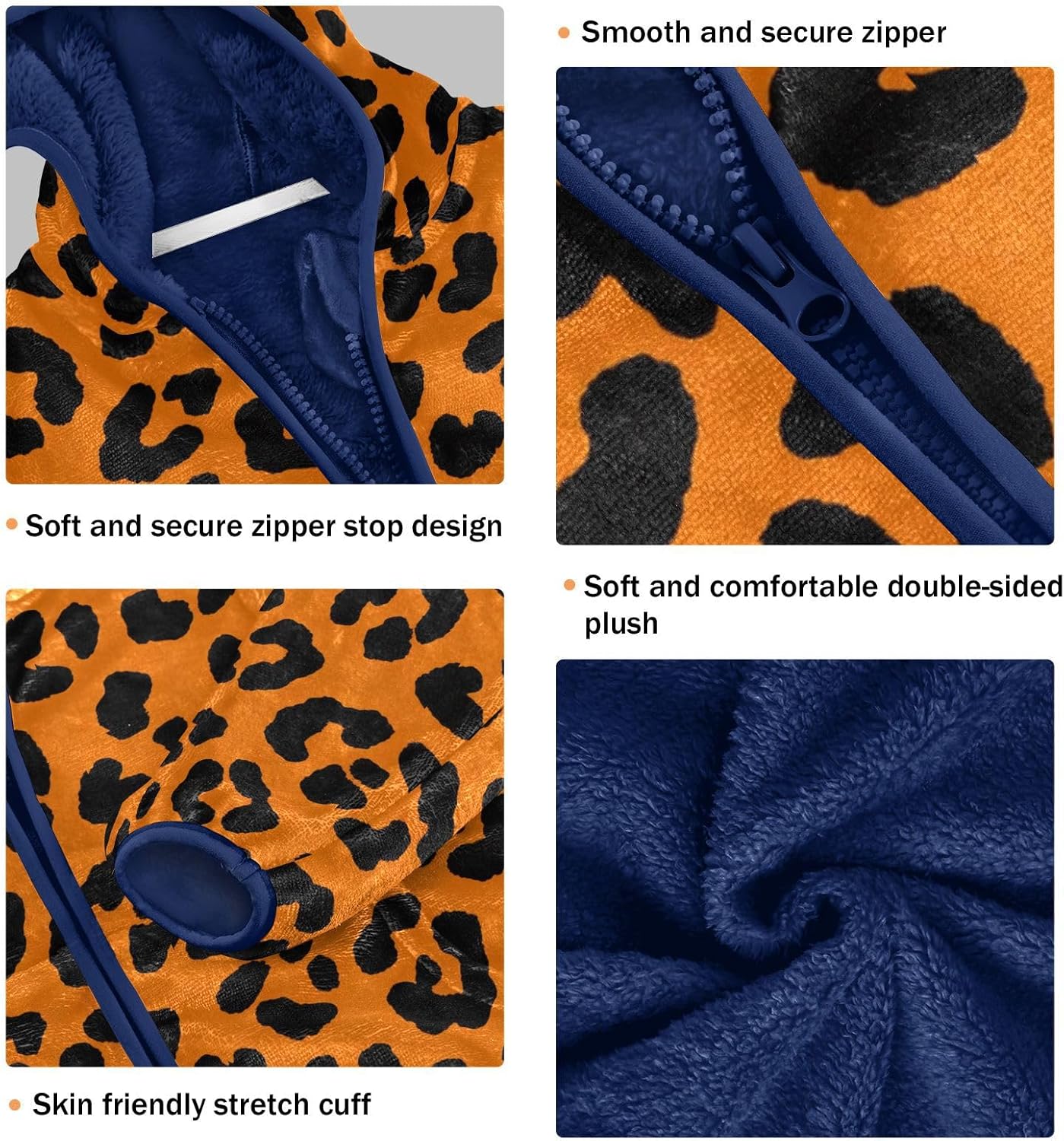 Orange and Black Leopard Print Toddler Winter Jackets Children Coat Navy Blue Warm Baby Boys Clothes