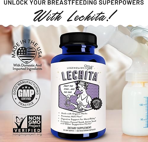 Miniatura 2 de Legendairy Milk Lechita, apoya el flujo de leche, suplemento orgánico de lactancia materna sin fenogreco, hinojo orgánico y anís, fabricado en