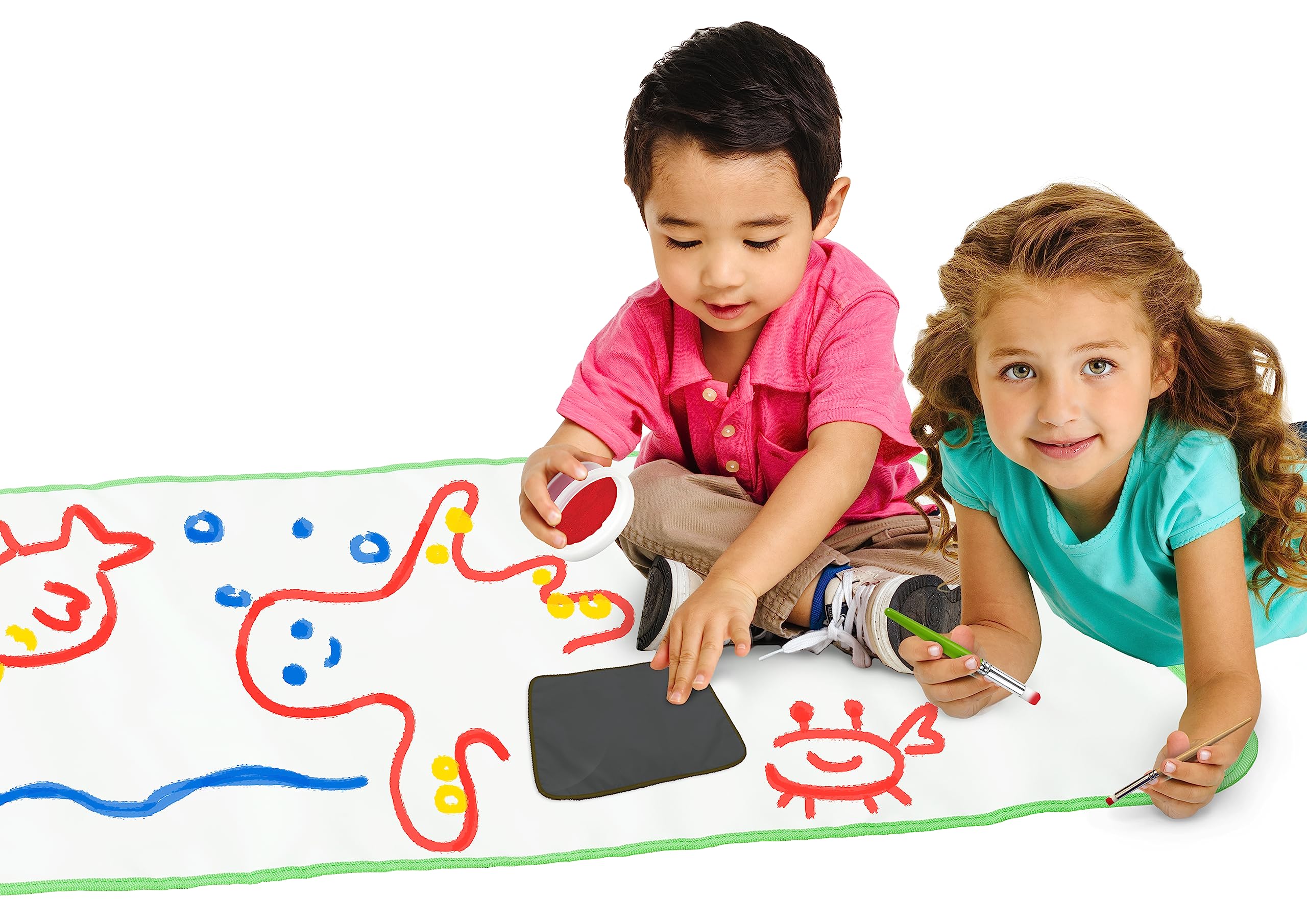 CRAYOLA Mini Kids - Mata do malowania i przemalowywania, Maxi powierzchnia wielokrotnego użytku do malowania zmywalnymi temperami, wiek 36 miesięcy, dla 3-latków, 81-1528