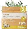 26 Eco Infant Diapers Size 2 - Baby Diapers with 100% Plant-Based Layers, Disposable & Hypoallergenic Baby Essentials for Infant Babies - Secure Fit Size 2 Diapers 11-18lb, 1 Pack