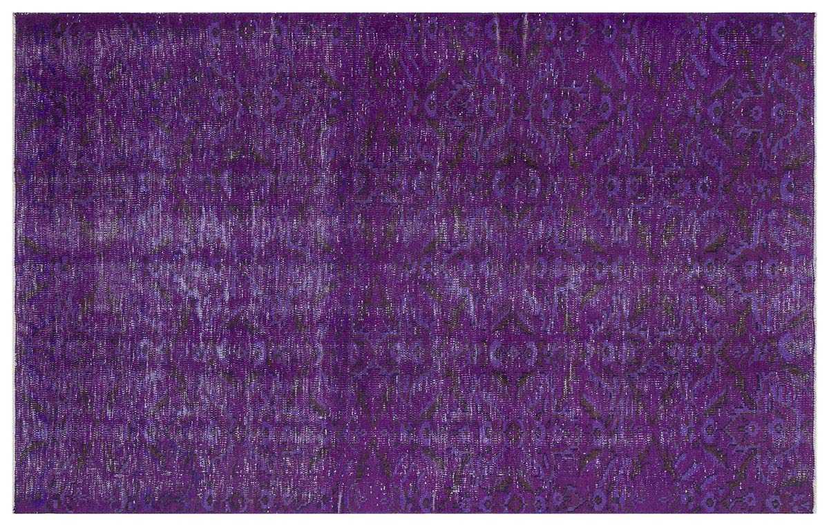 Tapis vintage turc violet tissé main grand tapis de salon ALLMODE 150x244