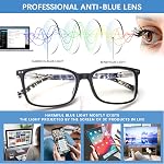 5 Pack Reading Glasses for Women Stylish Blue Light Blocking Anti Eyestrain Lightweight Computer Readers Spring Hinge